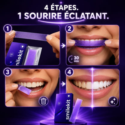 BANDES DE BLANCHIMENT DENTAIRE - 5D WHITE (Tiktok2)